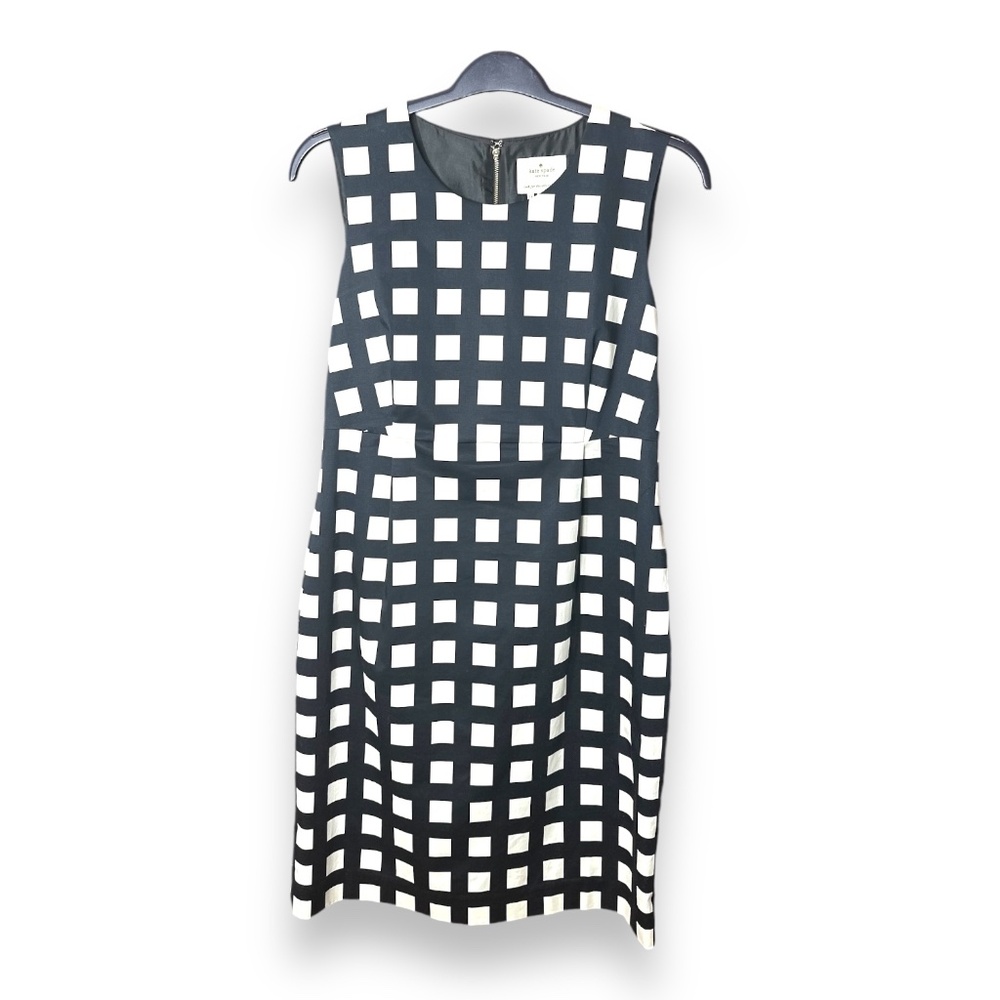 Kate Spade Ivory and Black Checkered print Sz 14